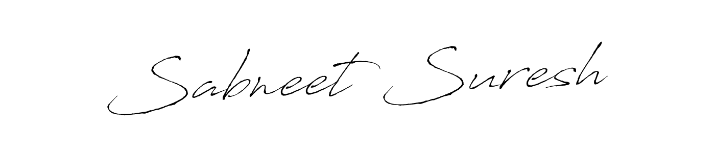 Create a beautiful signature design for name Sabneet Suresh. With this signature (Antro_Vectra) fonts, you can make a handwritten signature for free. Sabneet Suresh signature style 6 images and pictures png