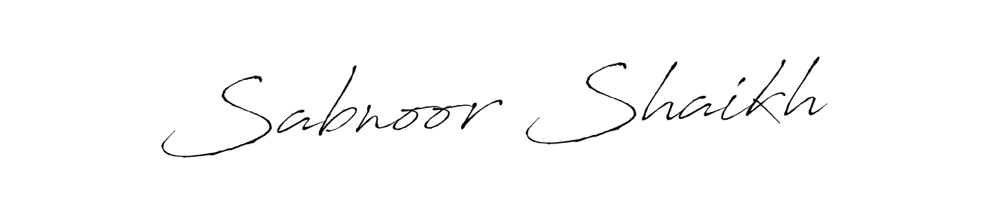How to make Sabnoor Shaikh name signature. Use Antro_Vectra style for creating short signs online. This is the latest handwritten sign. Sabnoor Shaikh signature style 6 images and pictures png