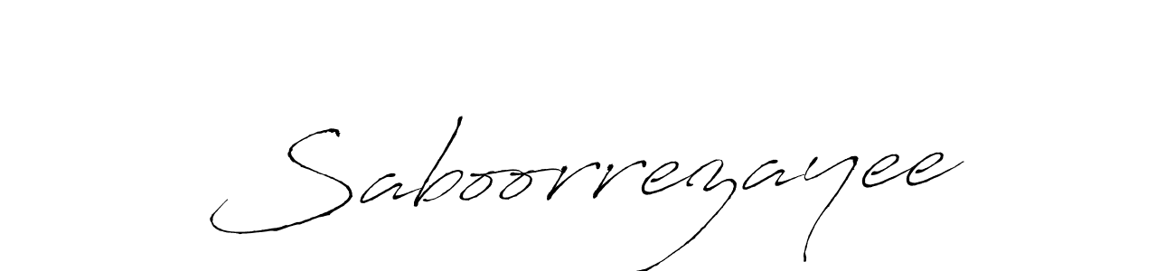 Design your own signature with our free online signature maker. With this signature software, you can create a handwritten (Antro_Vectra) signature for name Saboorrezayee. Saboorrezayee signature style 6 images and pictures png