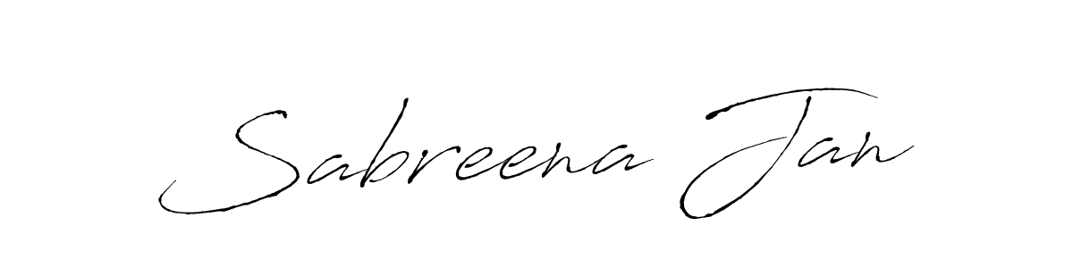 Also we have Sabreena Jan name is the best signature style. Create professional handwritten signature collection using Antro_Vectra autograph style. Sabreena Jan signature style 6 images and pictures png