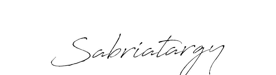 Make a beautiful signature design for name Sabriatargy. With this signature (Antro_Vectra) style, you can create a handwritten signature for free. Sabriatargy signature style 6 images and pictures png