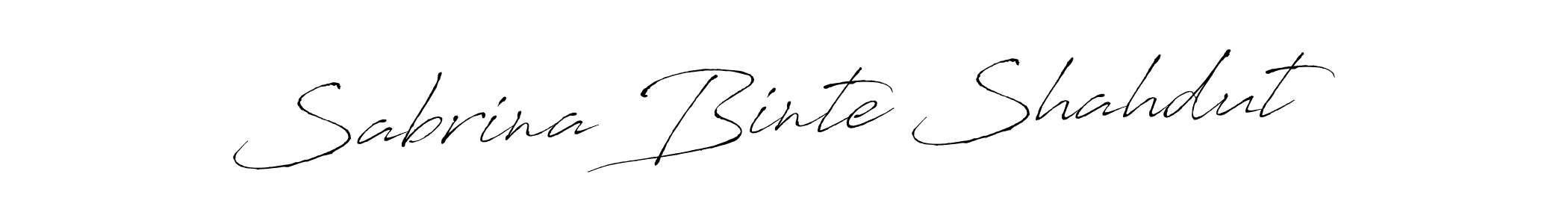 Make a beautiful signature design for name Sabrina Binte Shahdut. With this signature (Antro_Vectra) style, you can create a handwritten signature for free. Sabrina Binte Shahdut signature style 6 images and pictures png