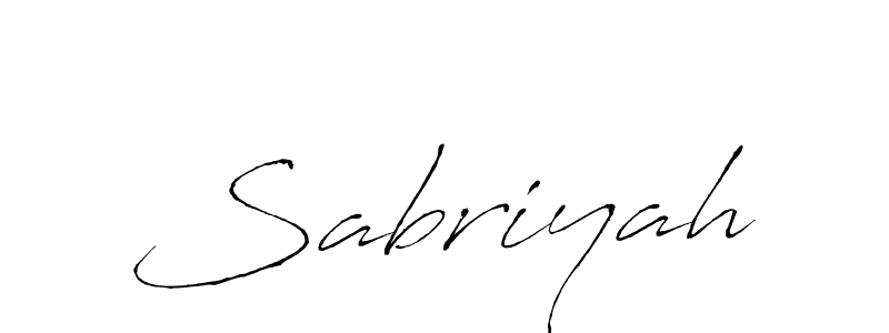 Make a beautiful signature design for name Sabriyah. With this signature (Antro_Vectra) style, you can create a handwritten signature for free. Sabriyah signature style 6 images and pictures png
