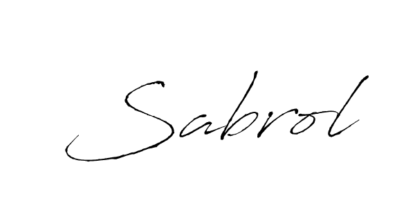 How to make Sabrol signature? Antro_Vectra is a professional autograph style. Create handwritten signature for Sabrol name. Sabrol signature style 6 images and pictures png