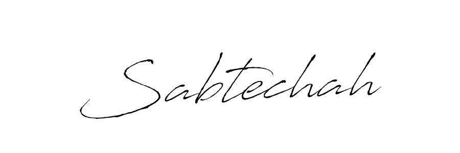 Use a signature maker to create a handwritten signature online. With this signature software, you can design (Antro_Vectra) your own signature for name Sabtechah. Sabtechah signature style 6 images and pictures png