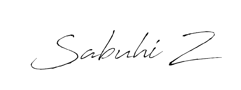 Create a beautiful signature design for name Sabuhi Z. With this signature (Antro_Vectra) fonts, you can make a handwritten signature for free. Sabuhi Z signature style 6 images and pictures png