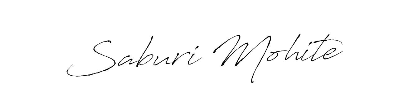 Make a beautiful signature design for name Saburi Mohite. With this signature (Antro_Vectra) style, you can create a handwritten signature for free. Saburi Mohite signature style 6 images and pictures png