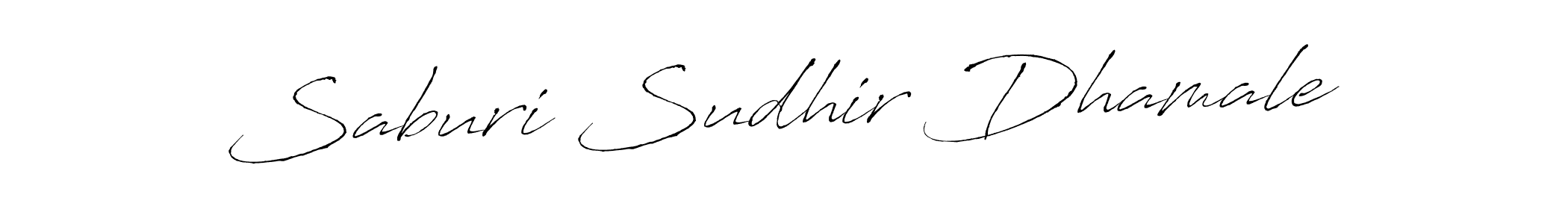 Antro_Vectra is a professional signature style that is perfect for those who want to add a touch of class to their signature. It is also a great choice for those who want to make their signature more unique. Get Saburi Sudhir Dhamale name to fancy signature for free. Saburi Sudhir Dhamale signature style 6 images and pictures png