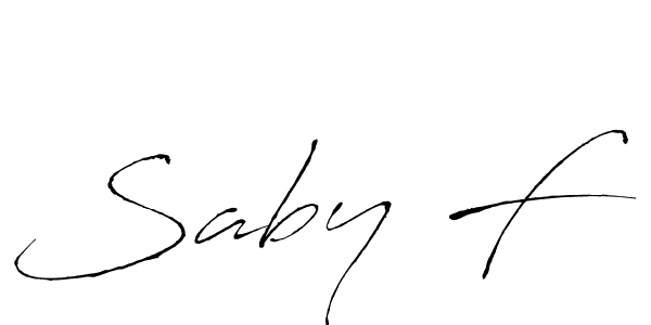 Similarly Antro_Vectra is the best handwritten signature design. Signature creator online .You can use it as an online autograph creator for name Saby F. Saby F signature style 6 images and pictures png