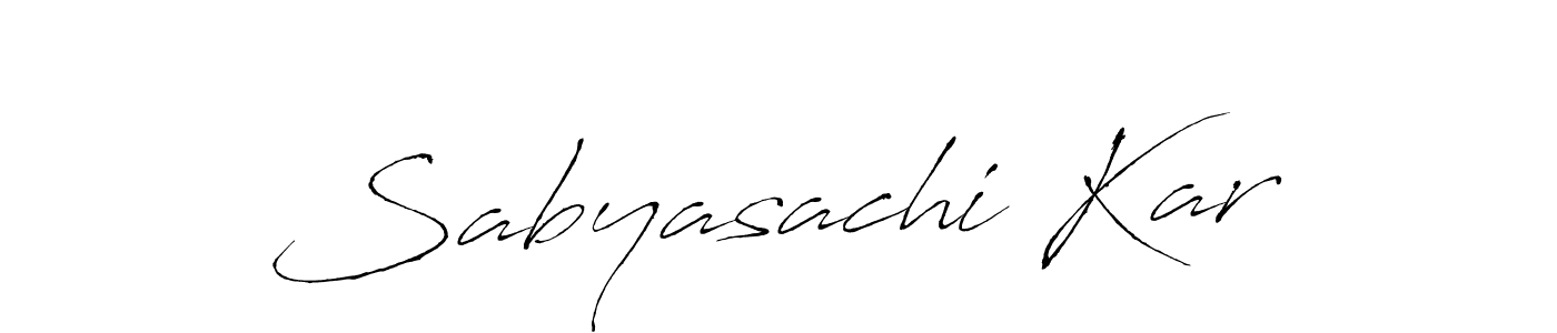 You should practise on your own different ways (Antro_Vectra) to write your name (Sabyasachi Kar) in signature. don't let someone else do it for you. Sabyasachi Kar signature style 6 images and pictures png