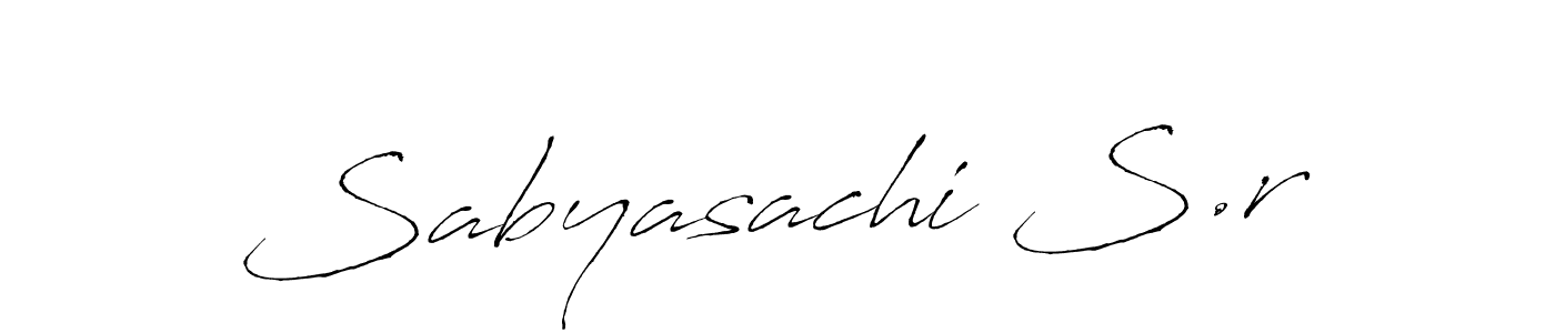 How to make Sabyasachi S.r signature? Antro_Vectra is a professional autograph style. Create handwritten signature for Sabyasachi S.r name. Sabyasachi S.r signature style 6 images and pictures png