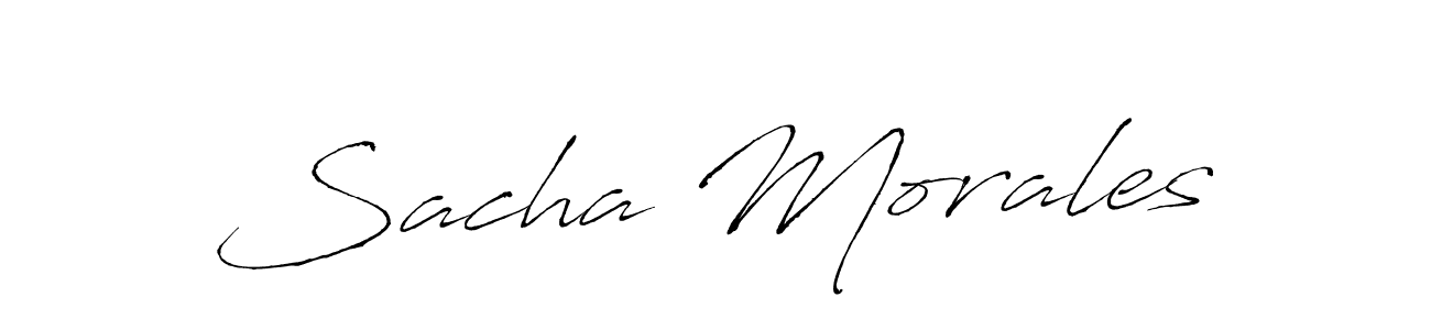 Use a signature maker to create a handwritten signature online. With this signature software, you can design (Antro_Vectra) your own signature for name Sacha Morales. Sacha Morales signature style 6 images and pictures png