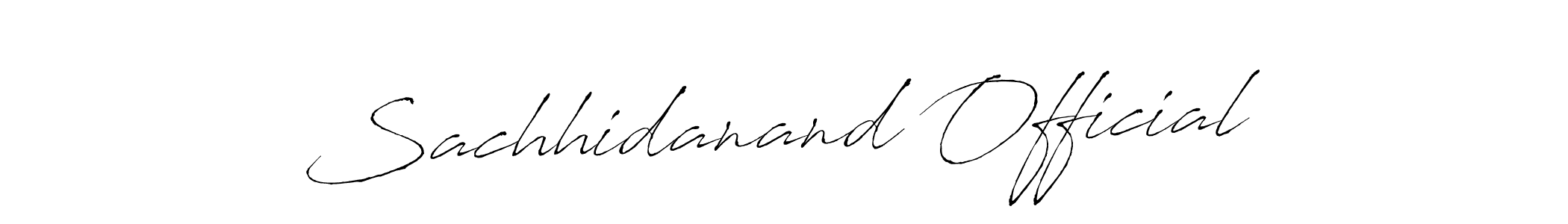 How to make Sachhidanand Official name signature. Use Antro_Vectra style for creating short signs online. This is the latest handwritten sign. Sachhidanand Official signature style 6 images and pictures png