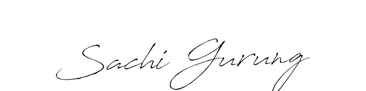 Sachi Gurung stylish signature style. Best Handwritten Sign (Antro_Vectra) for my name. Handwritten Signature Collection Ideas for my name Sachi Gurung. Sachi Gurung signature style 6 images and pictures png