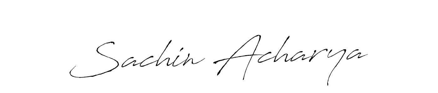 Make a beautiful signature design for name Sachin Acharya. With this signature (Antro_Vectra) style, you can create a handwritten signature for free. Sachin Acharya signature style 6 images and pictures png