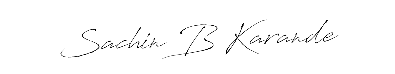 Also we have Sachin B Karande name is the best signature style. Create professional handwritten signature collection using Antro_Vectra autograph style. Sachin B Karande signature style 6 images and pictures png