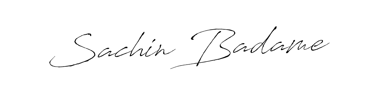 How to make Sachin Badame signature? Antro_Vectra is a professional autograph style. Create handwritten signature for Sachin Badame name. Sachin Badame signature style 6 images and pictures png