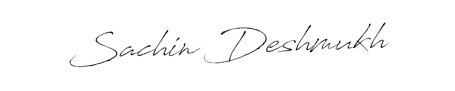 Design your own signature with our free online signature maker. With this signature software, you can create a handwritten (Antro_Vectra) signature for name Sachin Deshmukh. Sachin Deshmukh signature style 6 images and pictures png