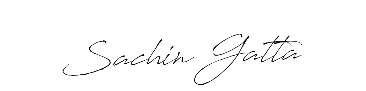 Make a beautiful signature design for name Sachin Gatta. With this signature (Antro_Vectra) style, you can create a handwritten signature for free. Sachin Gatta signature style 6 images and pictures png