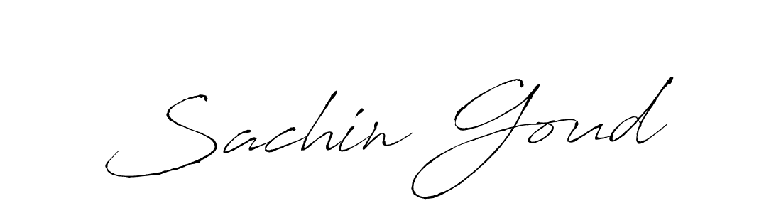 Use a signature maker to create a handwritten signature online. With this signature software, you can design (Antro_Vectra) your own signature for name Sachin Goud. Sachin Goud signature style 6 images and pictures png