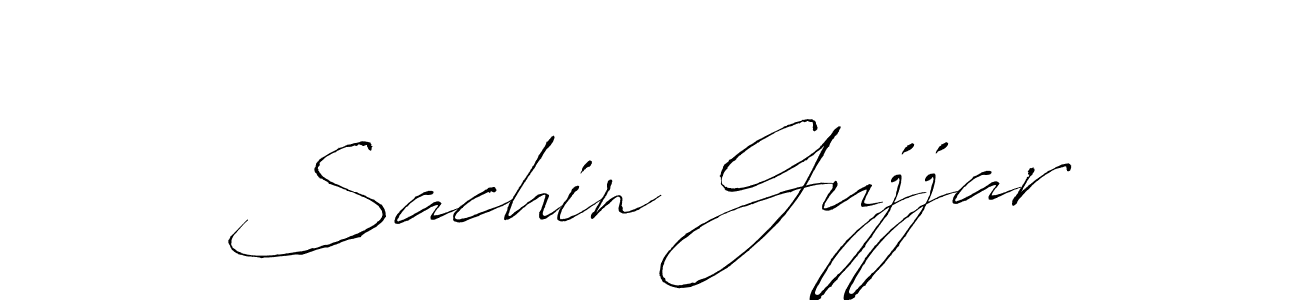 How to make Sachin Gujjar name signature. Use Antro_Vectra style for creating short signs online. This is the latest handwritten sign. Sachin Gujjar signature style 6 images and pictures png