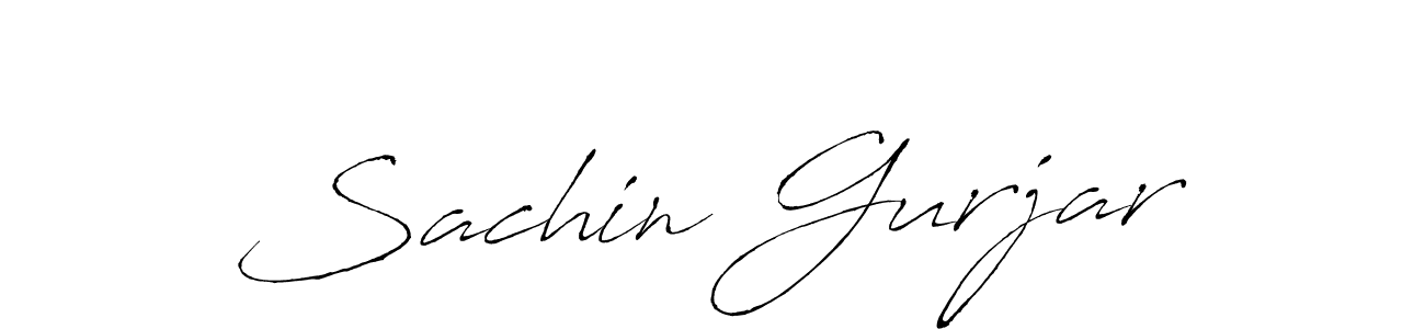 Sachin Gurjar stylish signature style. Best Handwritten Sign (Antro_Vectra) for my name. Handwritten Signature Collection Ideas for my name Sachin Gurjar. Sachin Gurjar signature style 6 images and pictures png