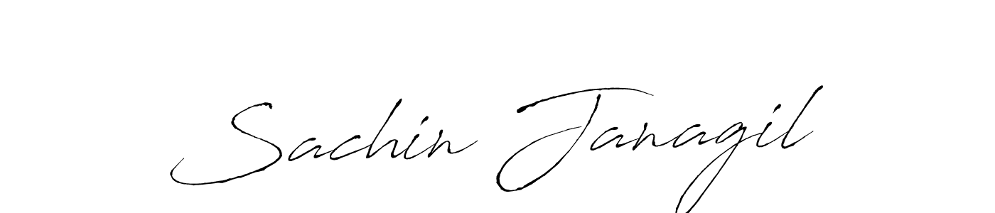 How to make Sachin Janagil name signature. Use Antro_Vectra style for creating short signs online. This is the latest handwritten sign. Sachin Janagil signature style 6 images and pictures png