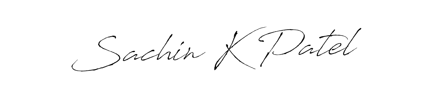 How to make Sachin K Patel signature? Antro_Vectra is a professional autograph style. Create handwritten signature for Sachin K Patel name. Sachin K Patel signature style 6 images and pictures png