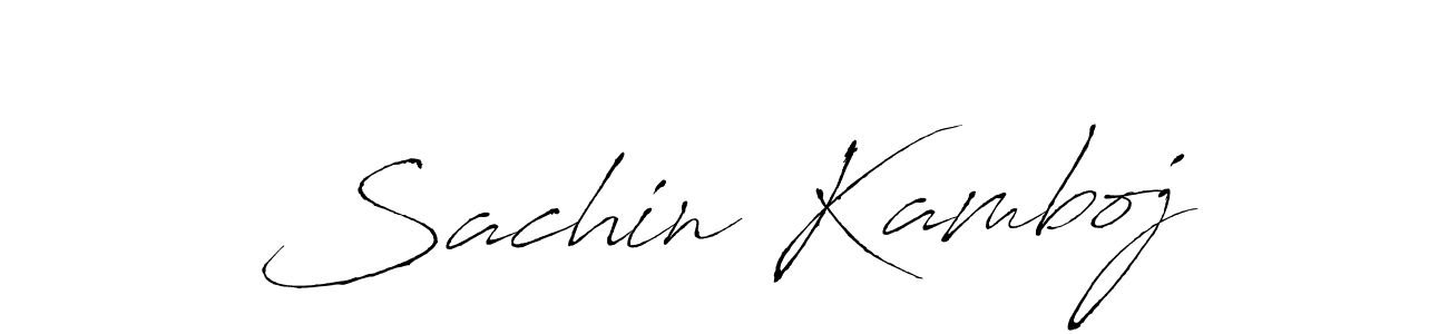 Design your own signature with our free online signature maker. With this signature software, you can create a handwritten (Antro_Vectra) signature for name Sachin Kamboj. Sachin Kamboj signature style 6 images and pictures png