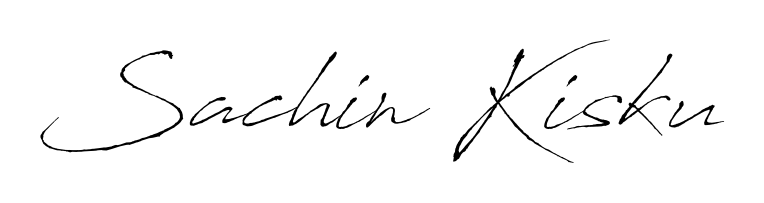 Also You can easily find your signature by using the search form. We will create Sachin Kisku name handwritten signature images for you free of cost using Antro_Vectra sign style. Sachin Kisku signature style 6 images and pictures png