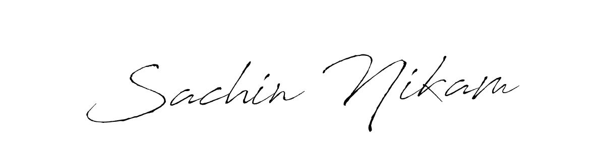 Design your own signature with our free online signature maker. With this signature software, you can create a handwritten (Antro_Vectra) signature for name Sachin Nikam. Sachin Nikam signature style 6 images and pictures png