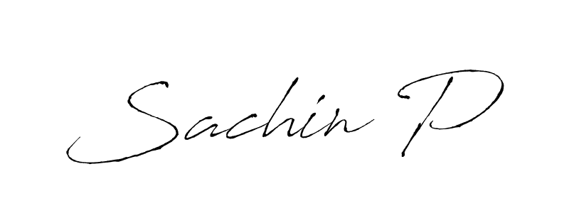 Use a signature maker to create a handwritten signature online. With this signature software, you can design (Antro_Vectra) your own signature for name Sachin P. Sachin P signature style 6 images and pictures png