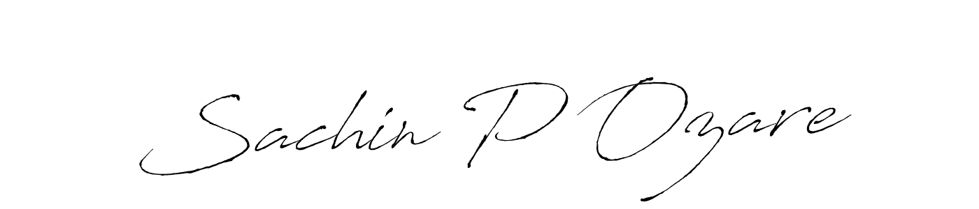 Design your own signature with our free online signature maker. With this signature software, you can create a handwritten (Antro_Vectra) signature for name Sachin P Ozare. Sachin P Ozare signature style 6 images and pictures png