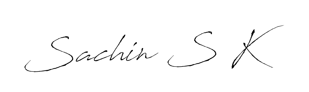 Create a beautiful signature design for name Sachin S K. With this signature (Antro_Vectra) fonts, you can make a handwritten signature for free. Sachin S K signature style 6 images and pictures png