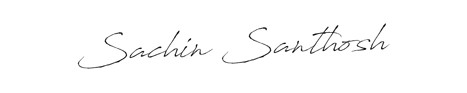 Make a beautiful signature design for name Sachin Santhosh. With this signature (Antro_Vectra) style, you can create a handwritten signature for free. Sachin Santhosh signature style 6 images and pictures png