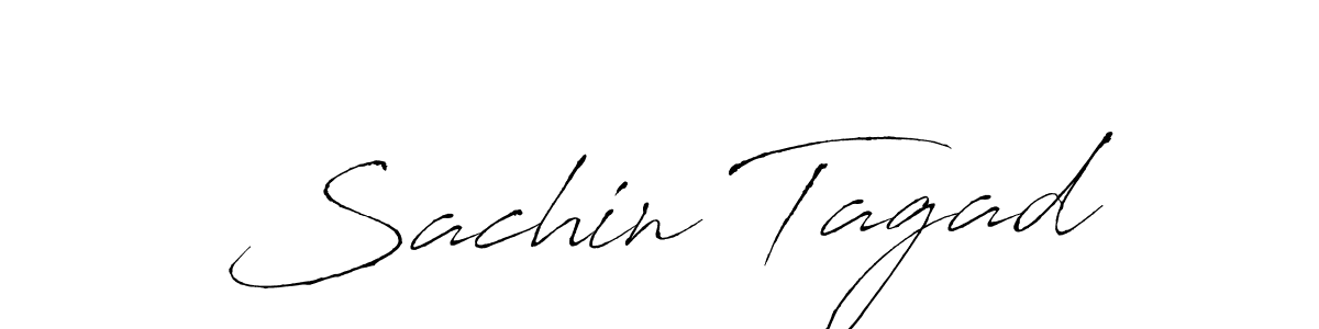 Sachin Tagad stylish signature style. Best Handwritten Sign (Antro_Vectra) for my name. Handwritten Signature Collection Ideas for my name Sachin Tagad. Sachin Tagad signature style 6 images and pictures png