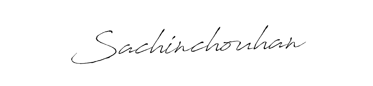 Make a beautiful signature design for name Sachinchouhan. With this signature (Antro_Vectra) style, you can create a handwritten signature for free. Sachinchouhan signature style 6 images and pictures png