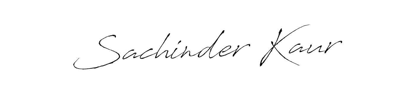 Design your own signature with our free online signature maker. With this signature software, you can create a handwritten (Antro_Vectra) signature for name Sachinder Kaur. Sachinder Kaur signature style 6 images and pictures png