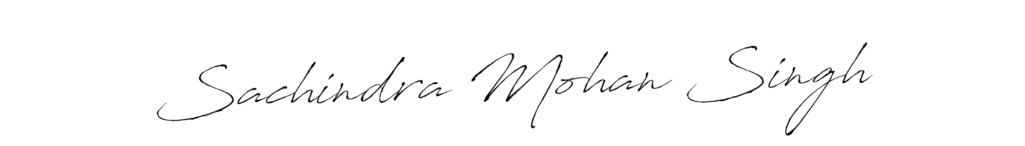 How to make Sachindra Mohan Singh name signature. Use Antro_Vectra style for creating short signs online. This is the latest handwritten sign. Sachindra Mohan Singh signature style 6 images and pictures png