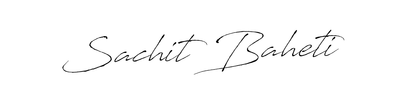 How to make Sachit Baheti name signature. Use Antro_Vectra style for creating short signs online. This is the latest handwritten sign. Sachit Baheti signature style 6 images and pictures png