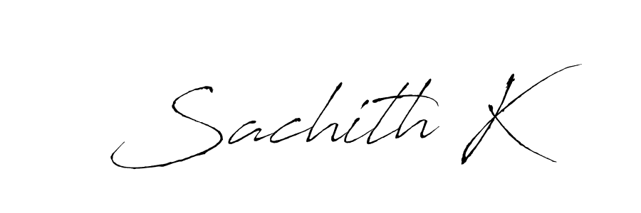 Make a beautiful signature design for name Sachith K. With this signature (Antro_Vectra) style, you can create a handwritten signature for free. Sachith K signature style 6 images and pictures png