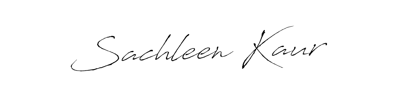 How to make Sachleen Kaur name signature. Use Antro_Vectra style for creating short signs online. This is the latest handwritten sign. Sachleen Kaur signature style 6 images and pictures png