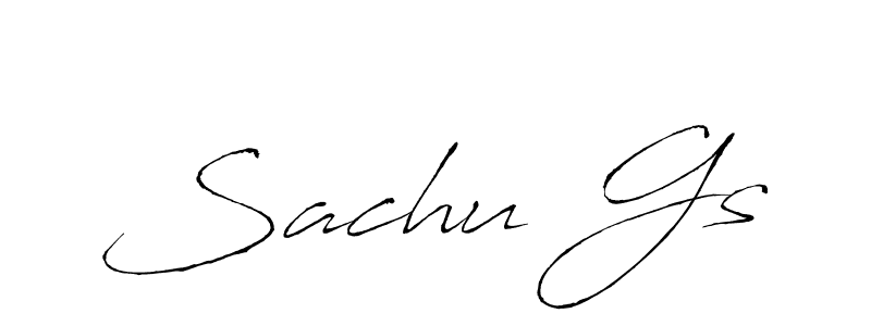 How to make Sachu Gs name signature. Use Antro_Vectra style for creating short signs online. This is the latest handwritten sign. Sachu Gs signature style 6 images and pictures png