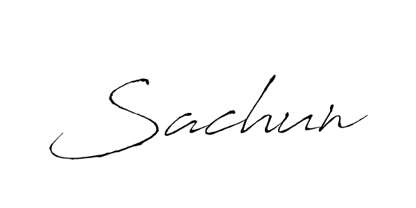 Use a signature maker to create a handwritten signature online. With this signature software, you can design (Antro_Vectra) your own signature for name Sachun. Sachun signature style 6 images and pictures png