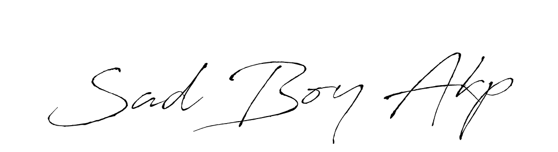 The best way (Antro_Vectra) to make a short signature is to pick only two or three words in your name. The name Sad Boy Akp include a total of six letters. For converting this name. Sad Boy Akp signature style 6 images and pictures png