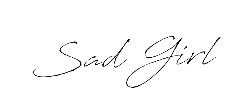 Use a signature maker to create a handwritten signature online. With this signature software, you can design (Antro_Vectra) your own signature for name Sad Girl. Sad Girl signature style 6 images and pictures png
