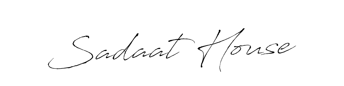 Design your own signature with our free online signature maker. With this signature software, you can create a handwritten (Antro_Vectra) signature for name Sadaat House. Sadaat House signature style 6 images and pictures png