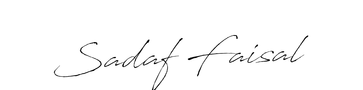 Sadaf Faisal stylish signature style. Best Handwritten Sign (Antro_Vectra) for my name. Handwritten Signature Collection Ideas for my name Sadaf Faisal. Sadaf Faisal signature style 6 images and pictures png