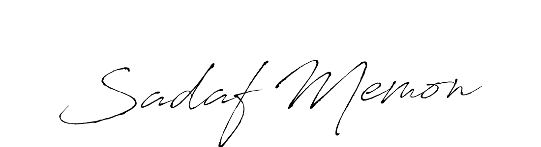 Sadaf Memon stylish signature style. Best Handwritten Sign (Antro_Vectra) for my name. Handwritten Signature Collection Ideas for my name Sadaf Memon. Sadaf Memon signature style 6 images and pictures png