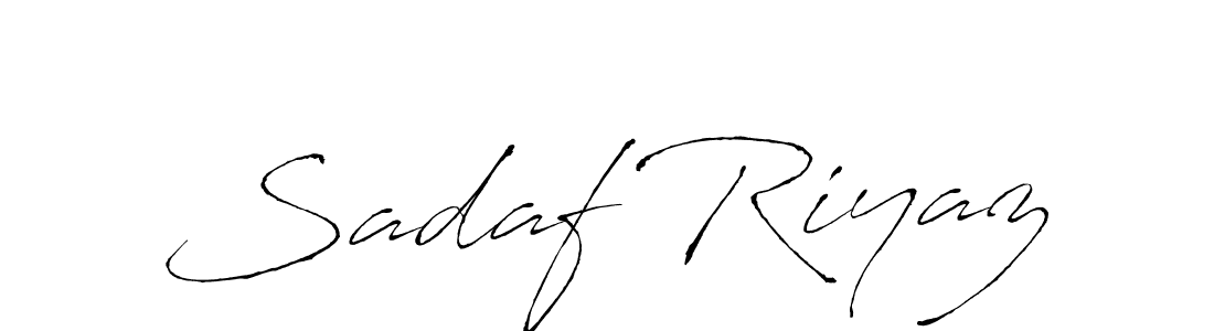 Sadaf Riyaz stylish signature style. Best Handwritten Sign (Antro_Vectra) for my name. Handwritten Signature Collection Ideas for my name Sadaf Riyaz. Sadaf Riyaz signature style 6 images and pictures png